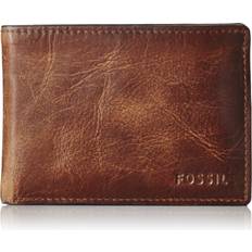 Fossil Wallets & Key Holders Fossil Derrick Leather Slim Minimalist Bifold Front Pocket Wallet, Brown, Model: ML3709200