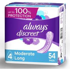 Incontinence Protection Always Discreet Moderate Long 54-pack