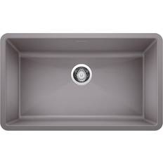 Granite Kitchen Sinks Blanco 440148 Precis Super Single Bowl: Metallic Undermount Kitchen Sink