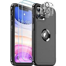 Shockproof Phone Case + Screen Protector + Camera Lens for iPhone 11 2-Pack
