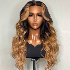 Kinky Straight Closure Ombre Brown Wig – Luvme Hair