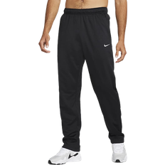 Men - Sportswear Garment Pants Nike Therma Men's Open Hem Fitness Pants - Black/White