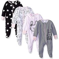 Gerber Baby Girls Sleep 'N Play Footie 4 Pack