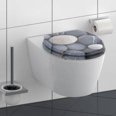 Grau Toilettensitze SCHÜTTE Seat with Soft-Close GREY STONE