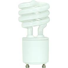 Satco 13 Watts 2700K GU24 Base T2 Mini Spiral Compact Fluorescent Bulb, S8203