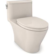 Toto one piece toilet Toto Nexus 28 5/8" One-Piece Elongated Toilet with 1.28 GPF Single Flush In Sedona Beige with CeFiONtect Ceramic Glaze, MS642124CEFG#12