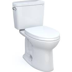 Toto Water Toilets Toto Drake 28 3/8" Two-Piece 1.6 GPF Single Flush Elongated Toilet with SoftClose Seat in Cotton, MS776124CSFG#01