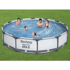 Oberirdische Pools Bestway Pool med stålram Steel Pro MAX med tillbehör 366x76 cm