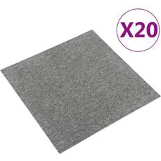 Vinylgulv vidaXL Carpet Floor Tiles 20 pcs 5 mÂ² 50x50 cm Grey