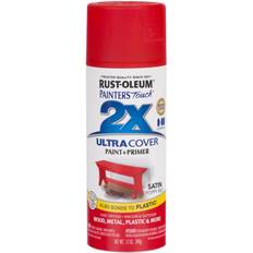 Spray Paints Rust-Oleum Painter's Touch 2X Ultra Cover Satin Poppy Red Paint Primer Spray Paint 12 oz