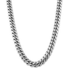 Macy's Gold Plated - Women Jewelry Macy's Cuban Link Chain Necklace - Silver