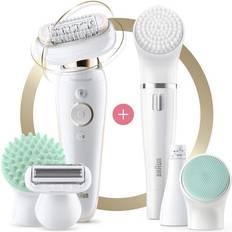 Braun Silk-epil 9-300 Women's Cordless Wet & Dry Epilator FaceSpa Beauty Set 4 Extra Accesssories 11pk