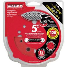 Diablo Tools 5" 120 Grit ROS Hook & Lock Discs (15-Pack)