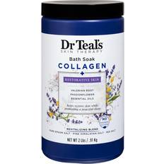 Bubble Bath Dr Teal's Skin Therapy Epsom Salt Bath Soak Collagen + Restorative Skin with Valerian Root, Passionflower Essential Oils, 2