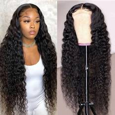Nourishing Wigs Blomas Deep Curly Lace Front T Part Wig 30 inch Natural