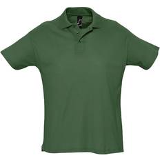Beige - Herre Pikéskjorter Sols Men's Summer II Pique Short Sleeve Polo Shirt