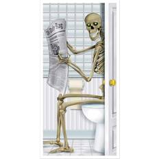 Beistle Skeleton Design Bathroom Door Cover