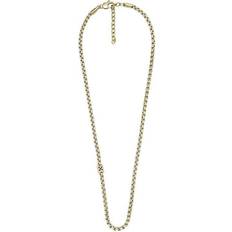 Fossil Men Adventurer Gold-Tone Stainless Steel Chain Necklace