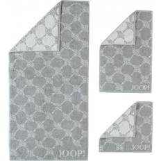 Joop! Frottier Handtuch Gästehandtuch Silber, Grau