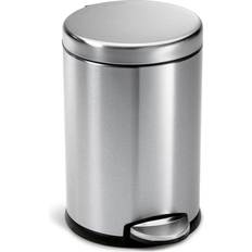 Simplehuman 4.5l Round Step Trash Can Steel White : Target