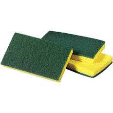 Medium Duty Scrub Sponge, Green/Yellow, 10/Pack