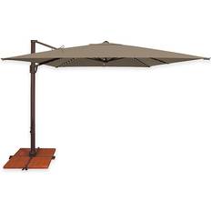 Cantilever umbrella with lights SimplyShade Bali Pro 10' Square Cantilever Umbrella With Star Lights In Taupe