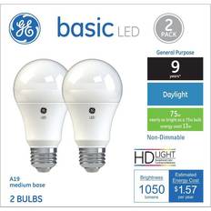 General Electric GE 2pk 13W 75W Equivalent Basic LED Light Bulbs Daylight