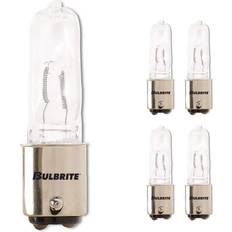 100 watt clear light bulbs Bulbrite 100 Watt Dimmable Clear T4 Double-Contact Bayonet (BA15D) Halogen Bulb, 5/Pack (860813)