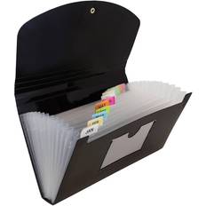 Universal Recycled Plastic Cubicle Single File Pocket Black