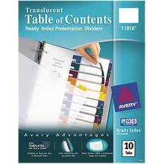 Avery Sticky Notes Avery Ready Index Customizable Dividers, 10-Tab, Letter