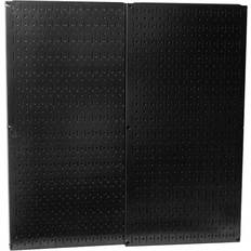 Wall Control Pegboard Pack- 2 Panels, Black Metal, 32" X 32" X 3/4"