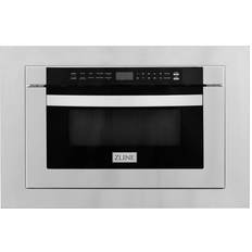 Black stainless steel microwave drawer ZLINE ZLINE DWV-24 Black