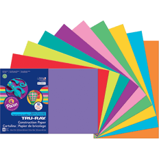 Pacon Tru-Ray Construction Paper 12" x 18" Assorted Brights, 50 Sheets