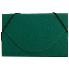 Jam Paper Ecoboard Business Card Holder Case with Round Flap, Green Kraft, Sold Individually 2500 206