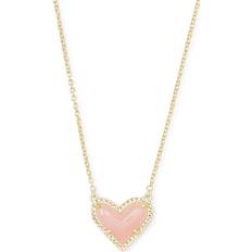 Kendra Scott Jewelry Kendra Scott Ari Heart Short Pendant Necklace - Gold/Quartz