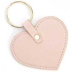 Pink Keychains New York Heart Shape Key Fob Blush - Blush Pink