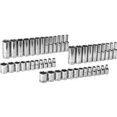 Standard and metric tools GearWrench 1/4 Drive 6-Point Standard Deep SAE/Metric Socket Set 47-Piece