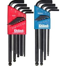 Hex Keys Eklind 13222 .050-3/8" 1.5MM-10MM 22Pc. Ball Combo Metric SAE Hex Key Hex Key