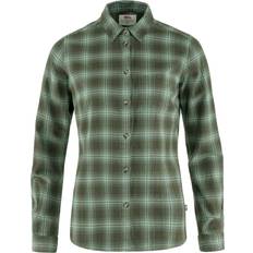 Dame - Polyester Skjorter Fjällräven Women's Övik Flannel Shirt Shirt L, olive