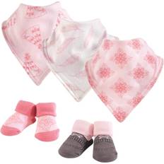Yoga Sprout 5-Piece Teepee Bib & Sock Set In Pink Pink 0-9 Months