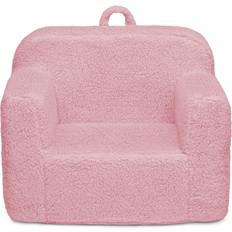 Pink Armchairs Delta Children Cozee Sherpa Kids Chair In Pink