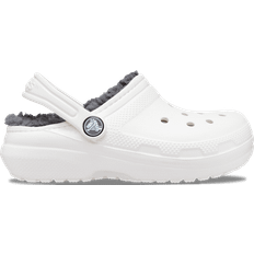 Crocs Kid's Classic Lined Clog - White/Grey