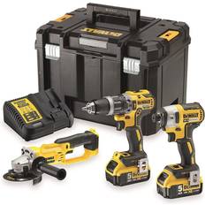 Dewalt Sett Dewalt DK383P2T-QW Kit 3 Tools 18 V Compact Drill Impact Wrench and Angle Grinder 18 V Jaune Noir