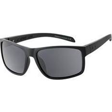 Dirty Dog Volcano Sunglasses - Satin Black/Blue Mirror Polarised
