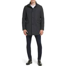 Blue - Men Coats Kenneth Cole Men's Heavyweight Button Car Coat