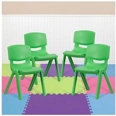 Flash Furniture Sitting Furniture Flash Furniture 4 Pack Green Chair with