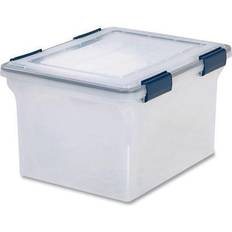Tool Storage Iris Weathertight File Box Letter/Legal Files Clear/Blue Accents 110601