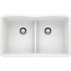 Granite Kitchen Sinks Blanco 442074 32" Equal Double Bowl