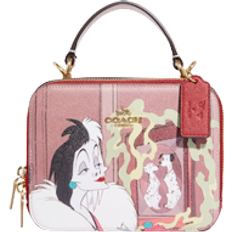 GENUINE Disney X Coach Mini Court Backpack With Cruella Motif