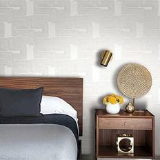 RoomMates Zulu Signature Peel & Stick Wallpaper white 20.5 W in